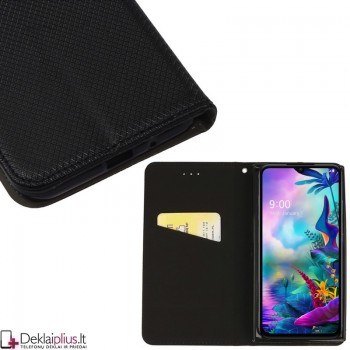 Telone smart magnet serijos atverčiamas dėklas - juodas (G8X THINQ) Telone smart magnet serijos atverčiamas dėklas - juodas (G8X THINQ)